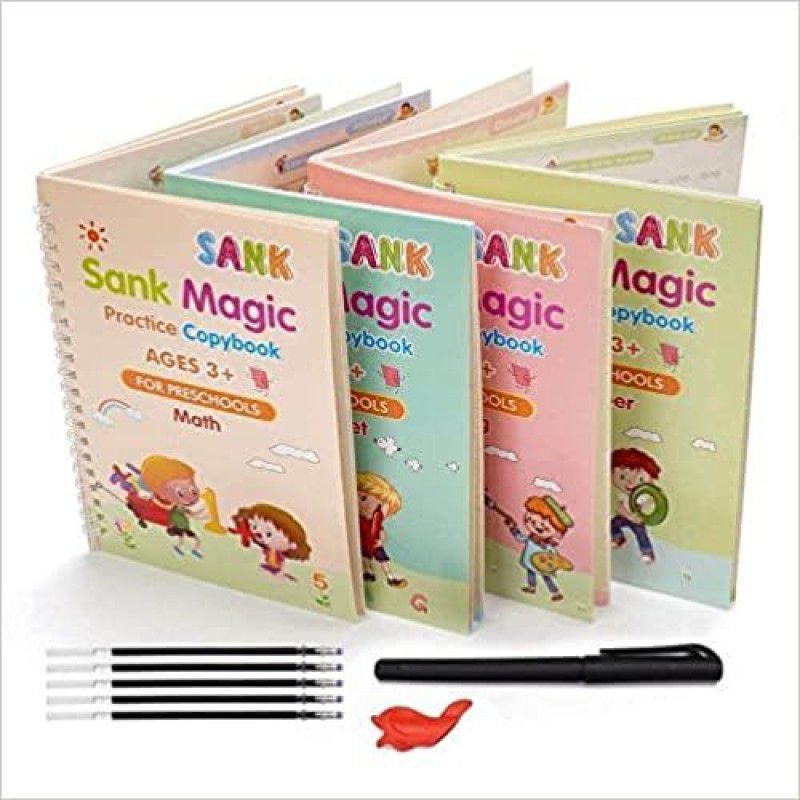 AMP Creations Magic Kids Practice Copy Book, Magical Reusable Hand Writing Book  (Multicolor)