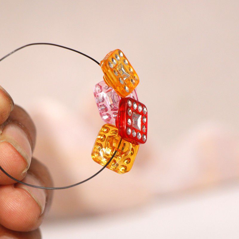 NAVMAV Chokar Beads Necklace for Sewing & Art Craft Decoration Use 100pcs 10MM