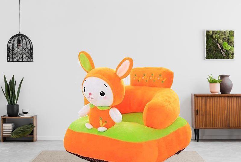Pearl World Growing Baby/Stuffed Toys/Learning Seat For Kids(0-2years) - 45 cm  (Orange)