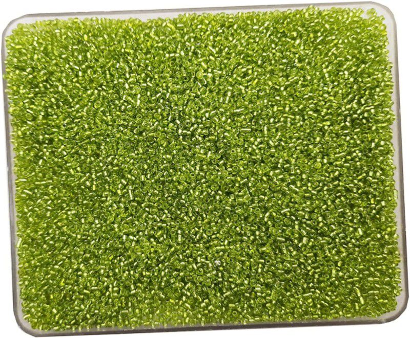 eshoppee 200 gm11/0 Green Color Glass Seed Beads (28)