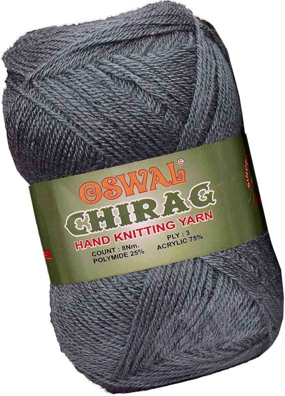 KNIT KING Represents Oswal Chirag Light Mouse Grey 600 gms Wool Ball wool S Art-AJEG