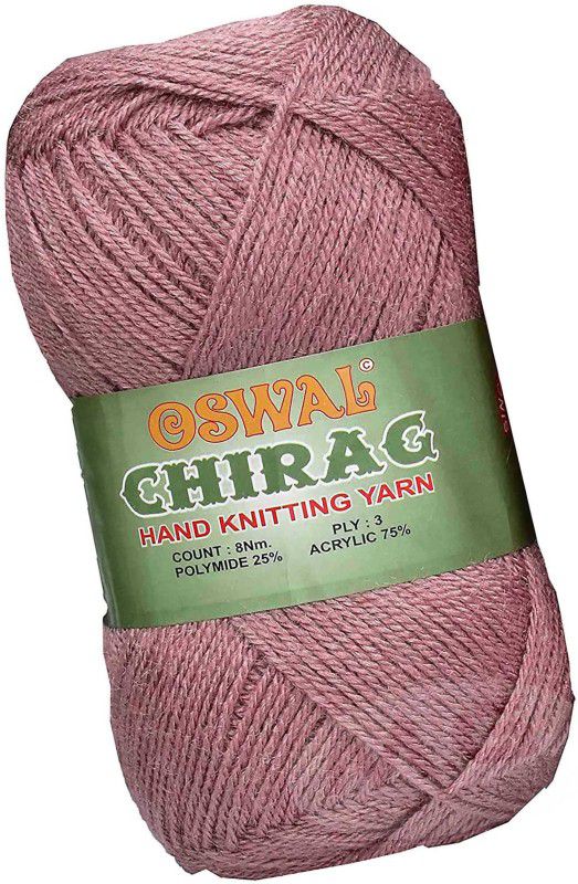 KNIT KING Represents Oswal Chirag Salmon 600 gms Wool Ball wool D Art-AJFI