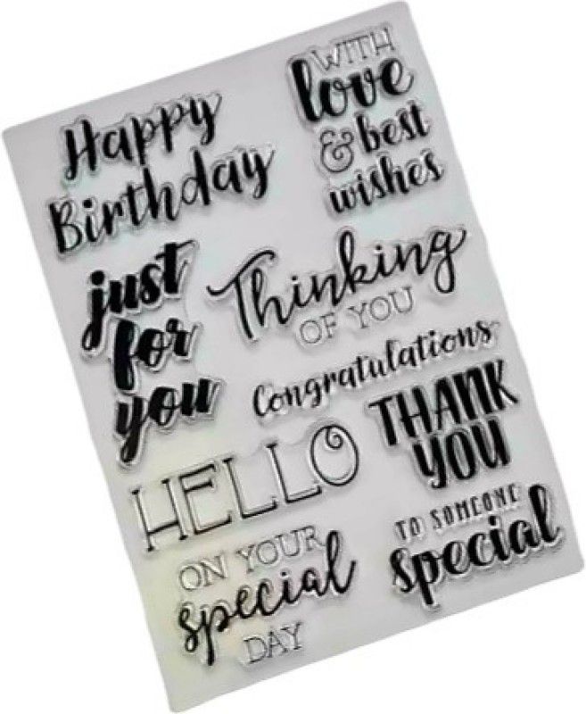 Craft Affaire Birthday Wishes Stamp-Clear Stamps-For Card Making And Scrapbooking-15x21cm