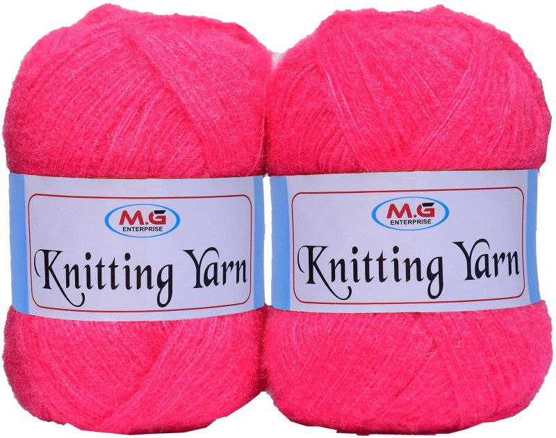 M.G Enterprise Knitting Wool Yarn, Soft Fancy Feather Wool Rose 200 gm- Art-HEI