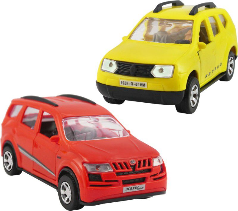 DEALbindaas Combo of XUV 500 & Duster Cars Pull Back Die-Cast Door Opening Scaled Model Toy  (Multicolor, Pack of: 2)