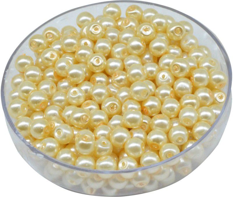 CRAFTLOVE Shell Pearl Glass Beads for Beading , Jewelry Making Pack of 600 Piece (5 mm)