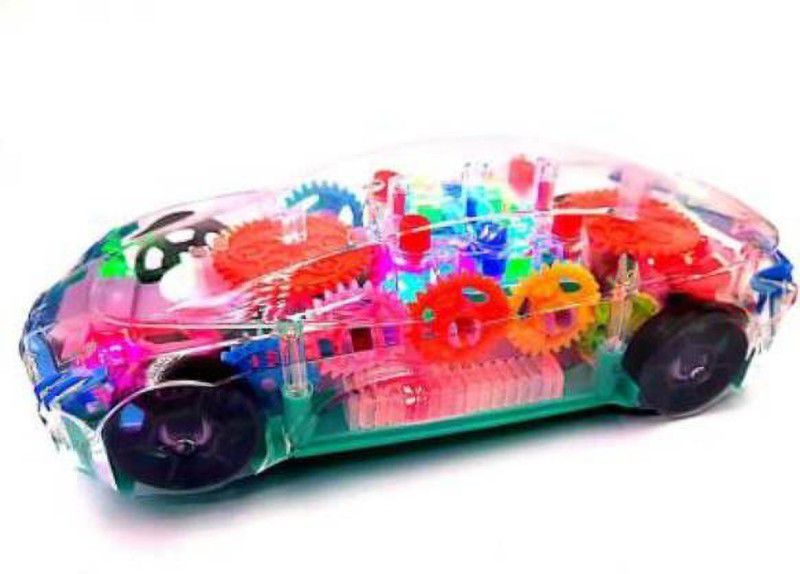 Haulsale High Quality 360 Degree Rotation, Gear Simulation Mechanical with Sound & Light Car for kids  (Multicolor)