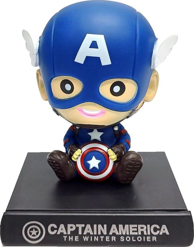 THEPARTYBOOSTER Captain Mask Marvel Avengers America Bubble Head for Desk and Car Dashboard  (Multicolor)