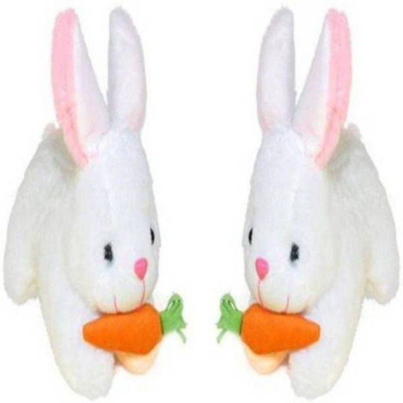 limitless dezire travel White Rabbit With Carrot Soft Toys 26 cm - 26 cm  (Multicolor)