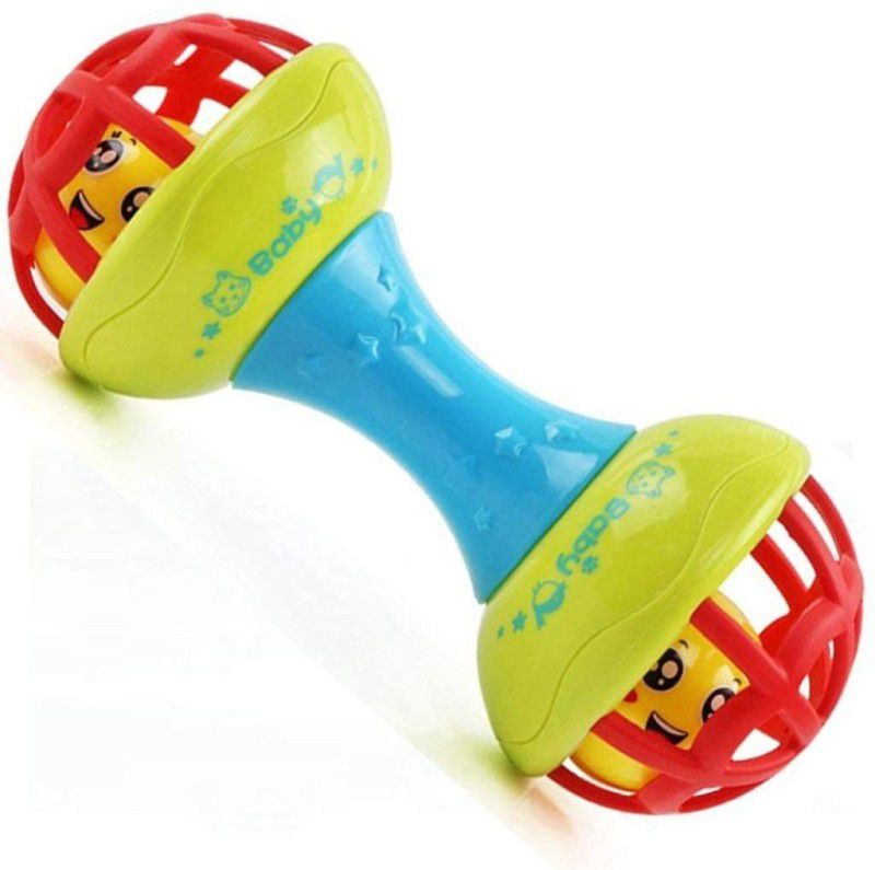 YATRI Soft Rattles for Babies /Dumbbell Rattle Toy for Infants, New Born; Pack of 1 Rattle  (Multicolor)