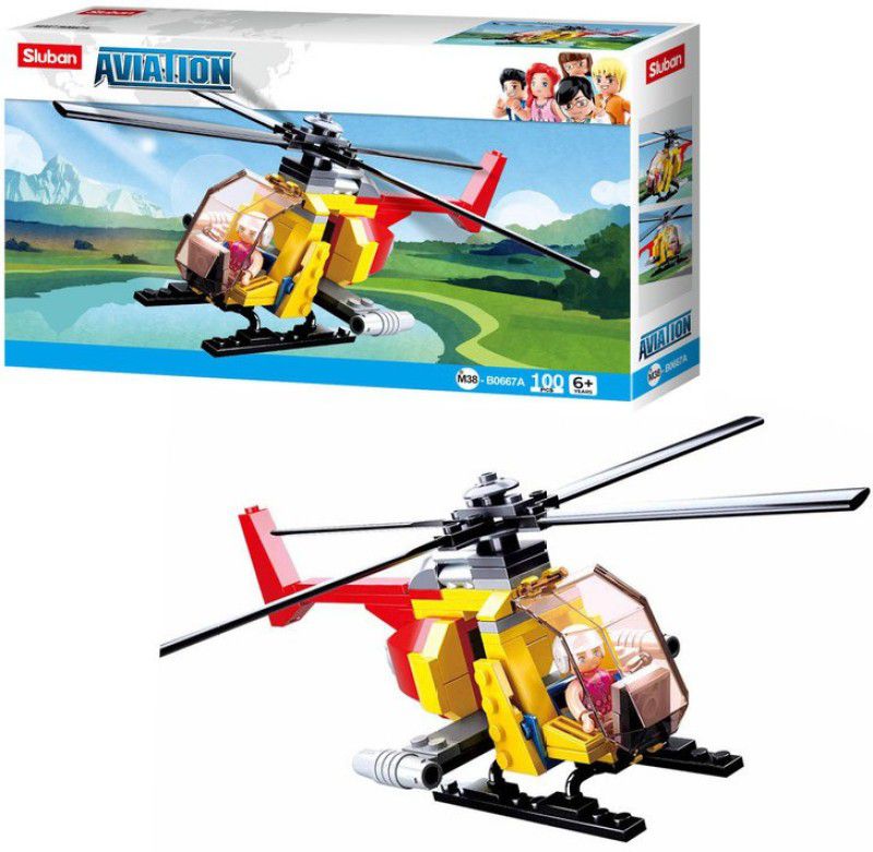 Sluban Helicopter  (Multicolor)