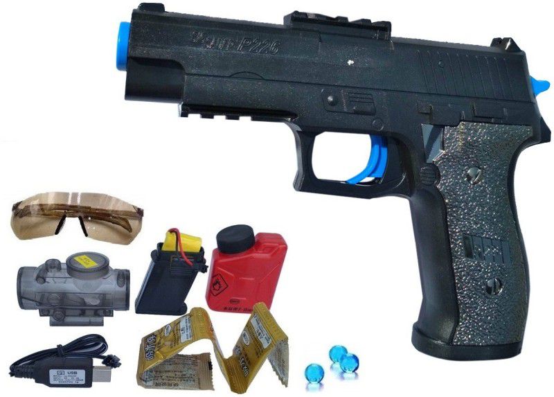 HALO NATION PUBG Multi Shots Rapid Fire Pistol (No Reload) - Shoots Water Bullets - GLOCK18 Gun Toy Guns & Darts  (Black)