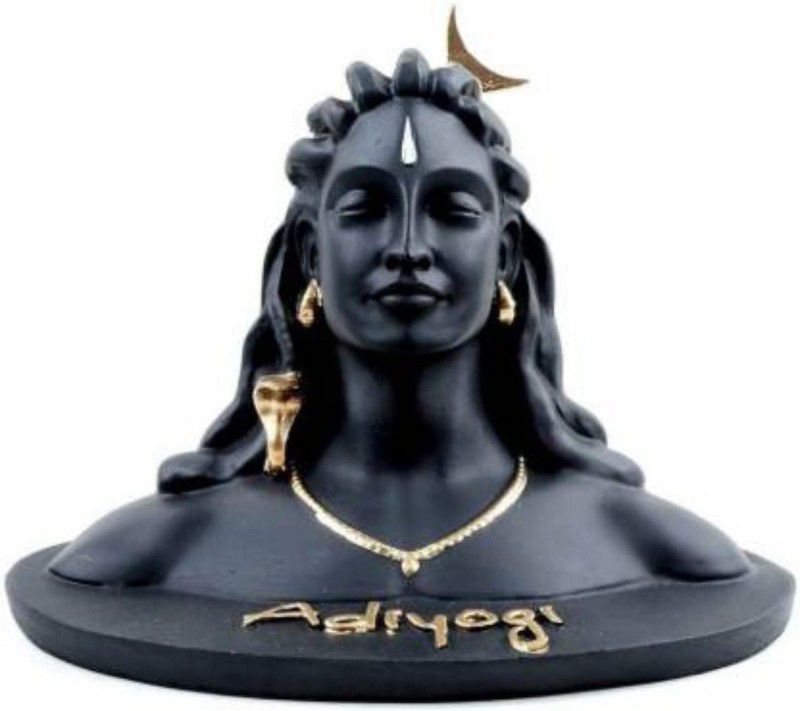 Pepino Special HOME DECOR Lord Adiyogi Shiva Statue for Car Dash Board, Pooja & Gift, Mahadev Murti/Idol, Lord Adiyogi Shankara for Home & Office Decore, | Made in India Decorative Showpiece  (Black)