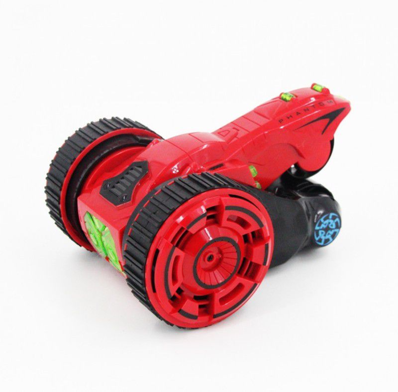 Miss & Chief 6 in 1 Double sided Stunt Car with Rechargeable Battery and Charger Toy for Kids and Adults  (Red)