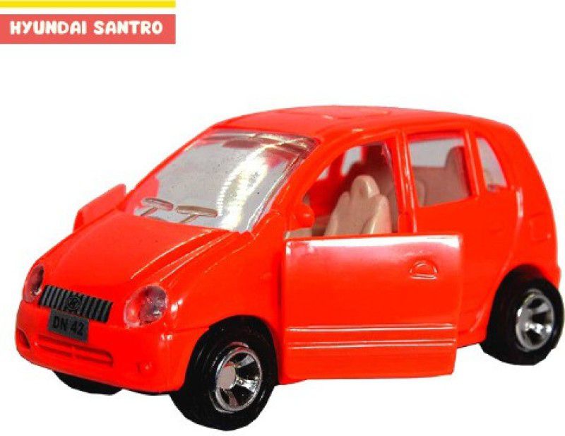 WooZee Hyundai Santro Miniature Pull Back Car with Doors Openable  (Red, Pack of: 1)