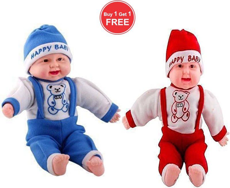 Mandisha HAPPY BABY LAUGHING TOUCH SENSOR MUSICAL DOLL, MULTICOLOUR BUY 1 GET 1 FREE  (Multicolor)