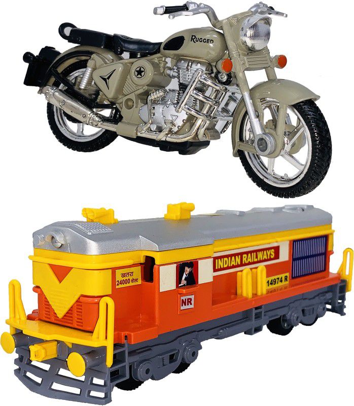 Wishmaster Set of 2 Combo Pull Back & go Action Bullet + Locomotive Toys for Kids  (Multicolor, Pack of: 2)