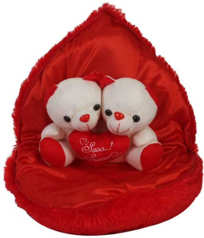 Lata Cute Couple In Heart - 30 cm  (Red)