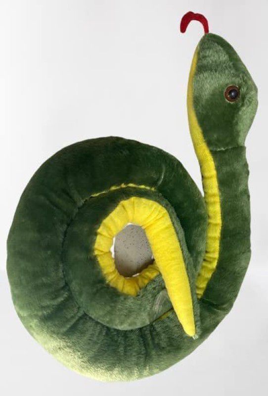 WildCroc Soft Plush Animal Stuffed Toys for Kids (Snake 5.5 Feet, Multicolor) - 5.5 inch  (Green)