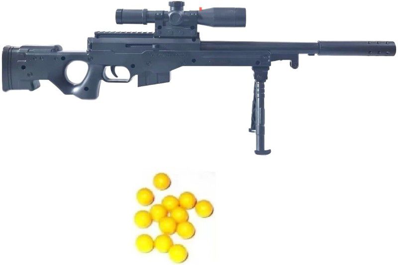 HALO NATION AIRSOFT PUBG AWM GUN SNIPER GUN M16 AIR GUN SMALL SIZE 41CM LONG +100 BB BULLET Darts & Plastic Bullets  (Black)