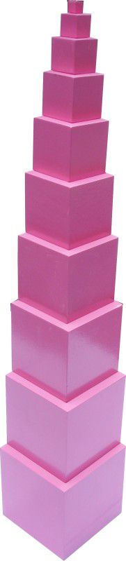 JNANAGAMYA JNANAMUDRA MONTESSORI -SENSORIAL PINK TOWER  (Pink)
