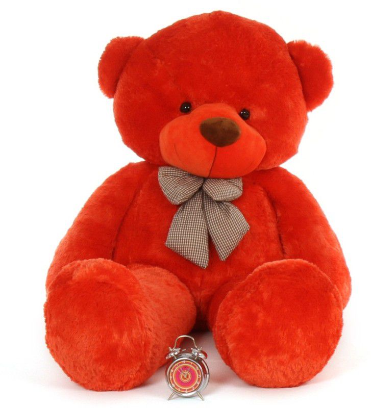 TEDDYIA 5 Feet Stuffed Spongy Hugable Cute Teddy Bear Cuddles Soft Toy For Kids Birthday / Return Gifts/Valentine Day/Anniversary gift/ Girls Lovable Special Gift High Quality - 150.003 cm  (Red)