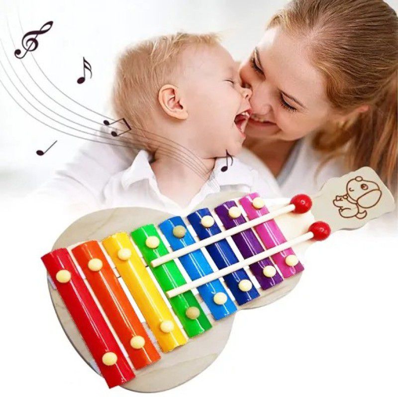 poksi Xylophone with 8 nodes and 2 mallets | Children toy | Kids Playing Toy  (Multicolor)