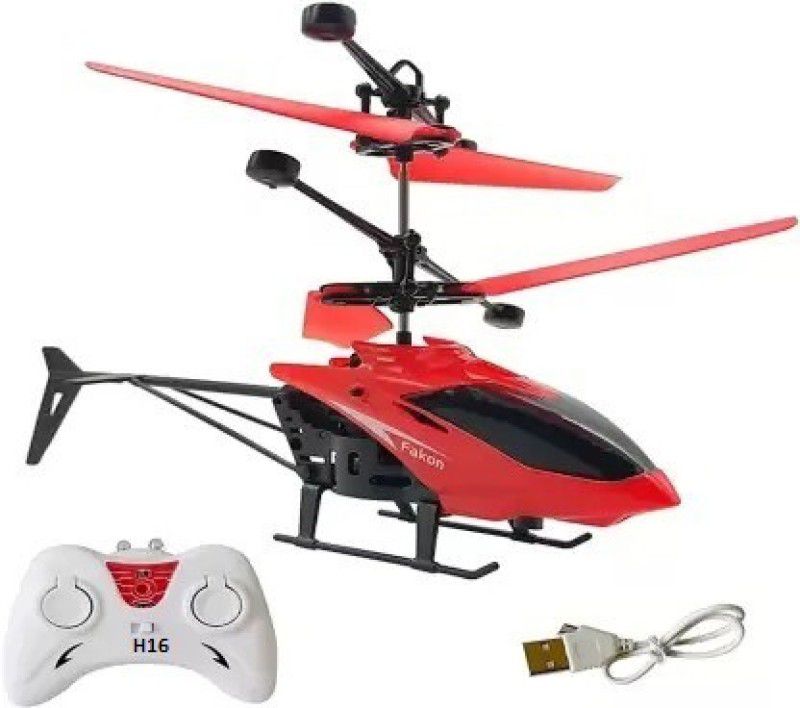 lavilok Remote & Hand Controlled Rechargeable Flying Helicopter (Multicolor)_K252  (Red)