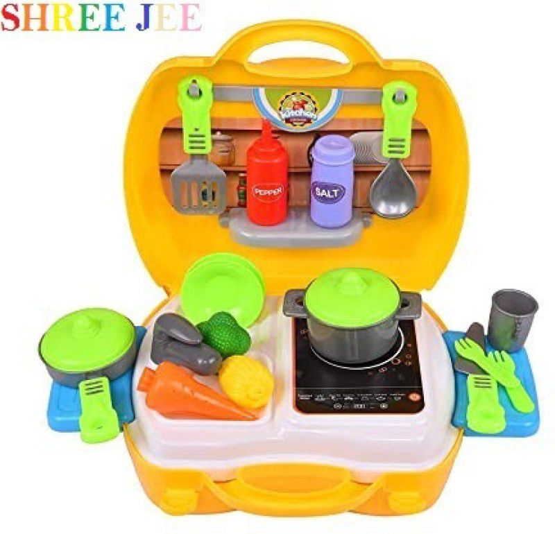 Shree Jee KIDS ROLE PLAY TOY,KIDS Kitchen Set Briefcase WITH ACCESSORIES