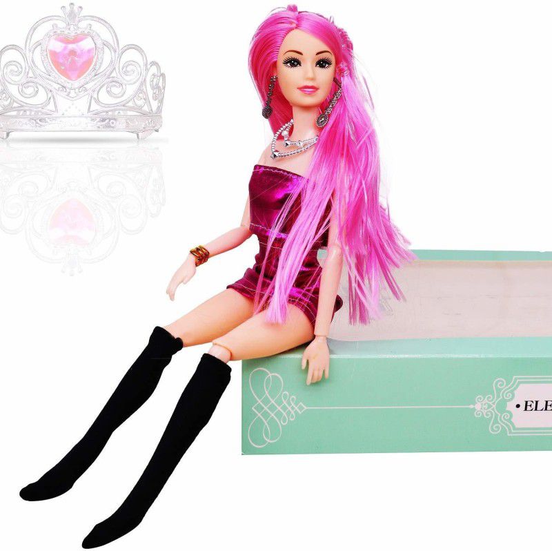 Yunicorn Max Party Pink Foldable Hands & Legs Doll  (Pink)