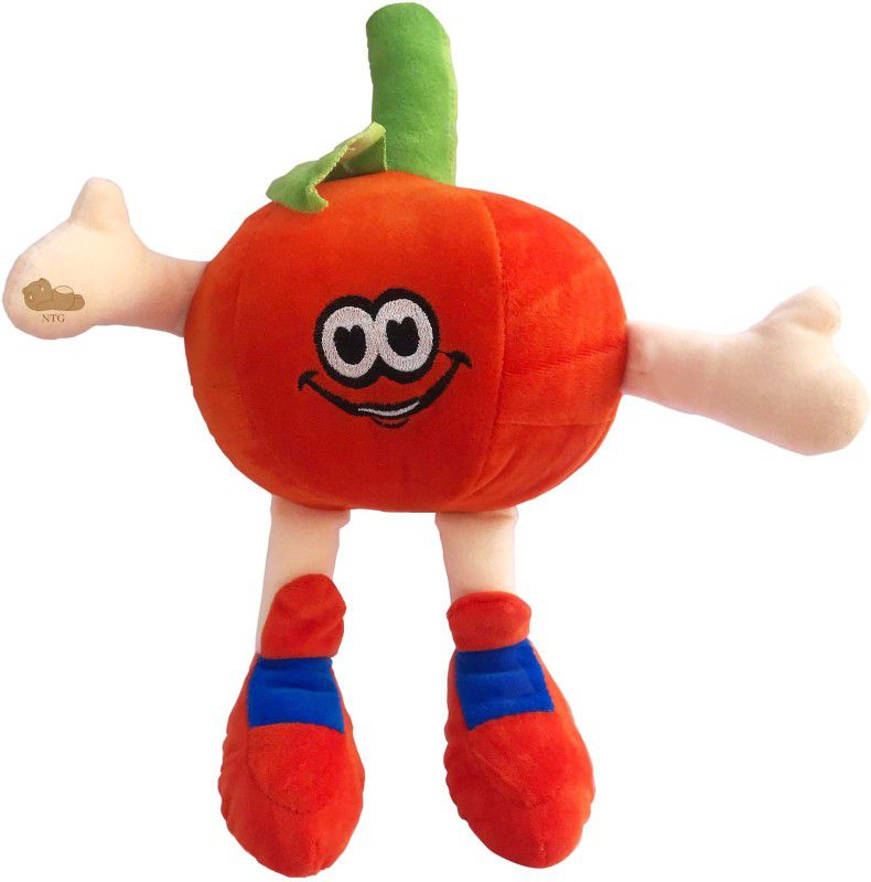 NTG Orange Stuffed Toy with Hands Unique Soft Toys for Kids Baby Boy Girl - 32 cm  (Orange)