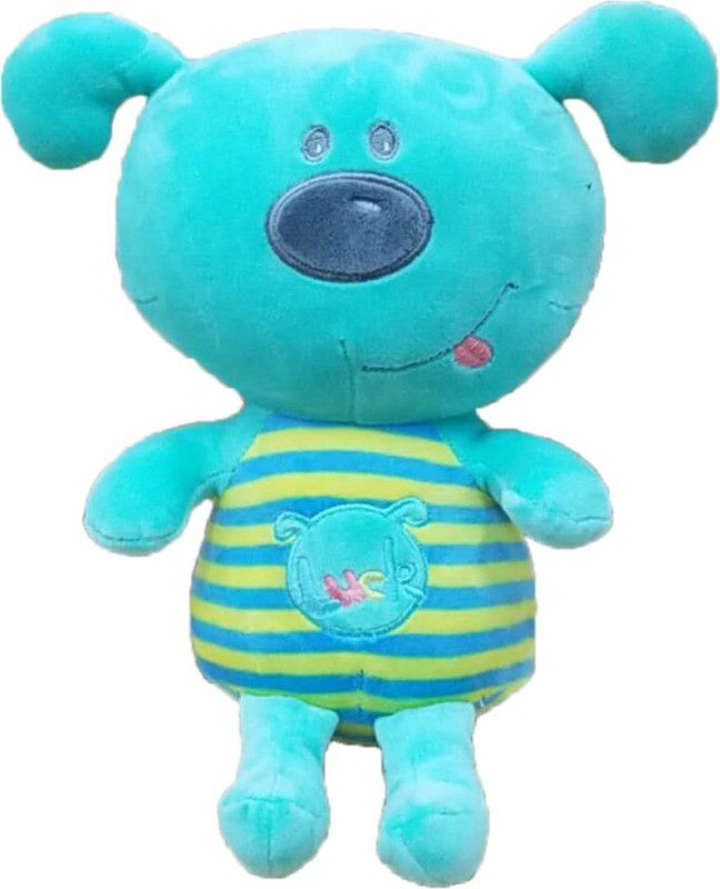 My Baby Excels Smiling Dog Plush - 25 cm  (Blue)