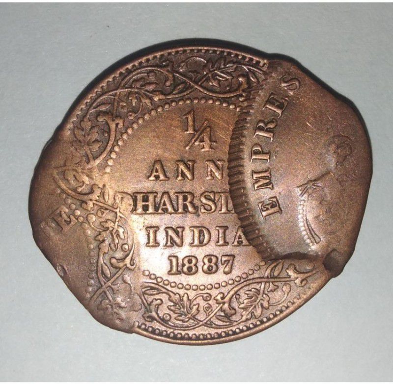 Sanjay Online Store Victoria 1/4 Anna Massive Error Ancient Coin Collection  (1 Coins)