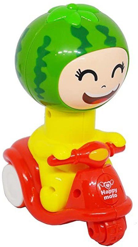 GDLY Happy Watermelon Toy Set for kids pull and push along colorful scooter  (Black)