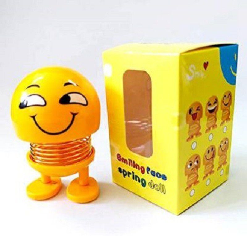 SZONEE Spring Cute Smiley Doll Car Ornament Interior Dashboard Decoration Toys.. - 5 cm  (Yellow)