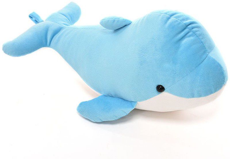Skylofts Cute 32cm Colorful Stuffed Dolphin Fish Doll Soft Toy Kids Baby Plush Gift - 32 cm  (Blue)