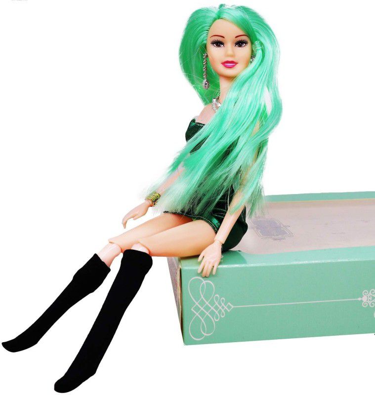 SNM97 Beautiful Fashion Doll with Movable Hands and Legs (Pack of 1) DOLL94  (Green)