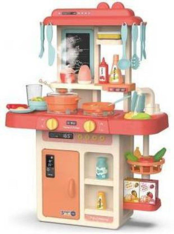 BHALALA ENTERPRISE 42-Piece Kitchen Set, Smoky, Music,Real Water Tap, Actually Fell of Kitchen for Your Kids