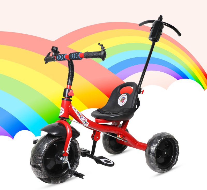 DIYANK DY RED COLOR PARENT HANDLE FOR KIDS-01 Tricycle  (Red)