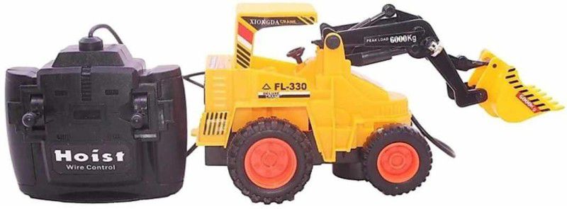 VD TOY'S Wired Remote Control Battery Operated JCB Crane Truck Toy (Yellow, Pack of: 1)  (Black)