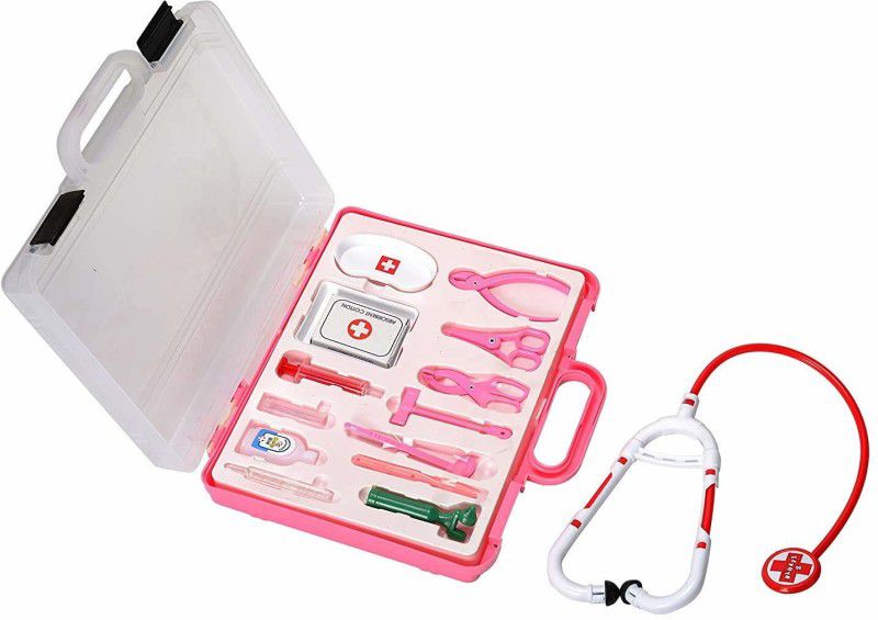 ZEPHYR Pretend & Play Doctor's Set with working Stethoscope and 14 more Instruments