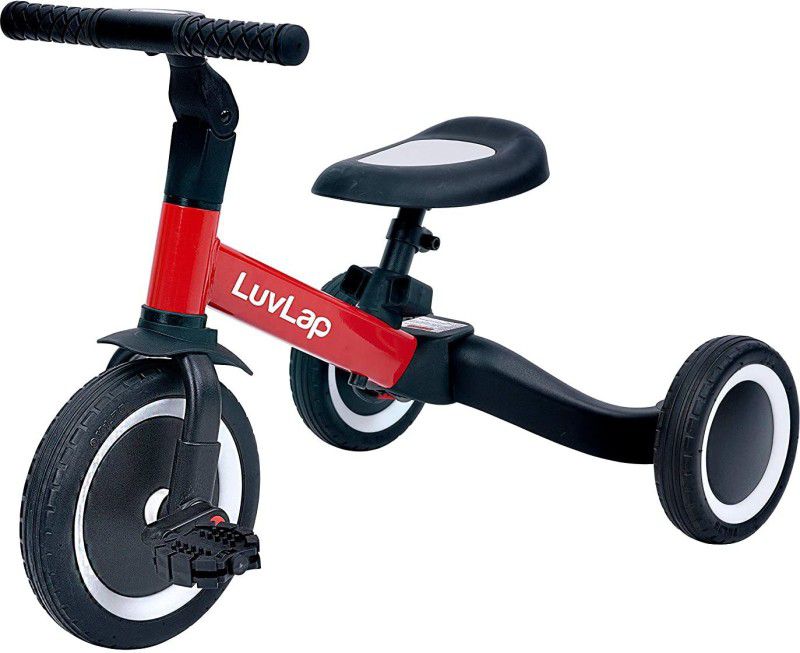 LuvLap 4 in 1 4 In 1 Balance Bike Cum Tricycle Tricycle  (Black)
