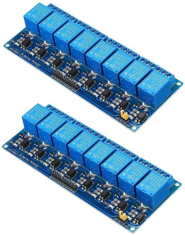 Grahikum 8 Channel 24V Relay Module High And Low Level Trigger For Arduino ( Pack of 2 ) Electronic Components Electronic Hobby Kit