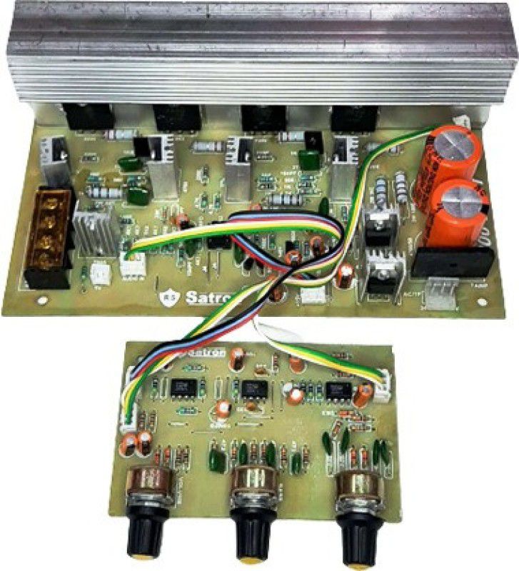 BBofficial 1200 WATT AMPLIFIER BOARD WITH BASS TREBLE BOARD PREINSTALLED Electronic Components Electronic Hobby Kit