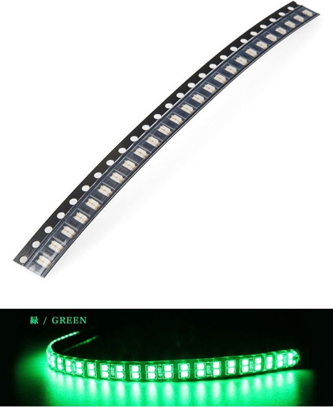 e4u SMD LED Green Color 1206 Package - 50 No's Light Electronic Hobby Kit