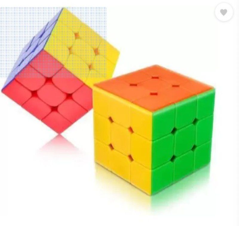 FATFISH set of 2 cube 3x3 rubic cube high speed stickerless magic puzzle rubick cube  (2 Pieces)