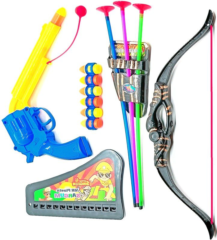 Dynamic Retail Global Gun Toys for Boys With Bullets, Archery Bow & Arrows, Blaster Guns & Darts Z90 Guns & Darts  (Multicolor)