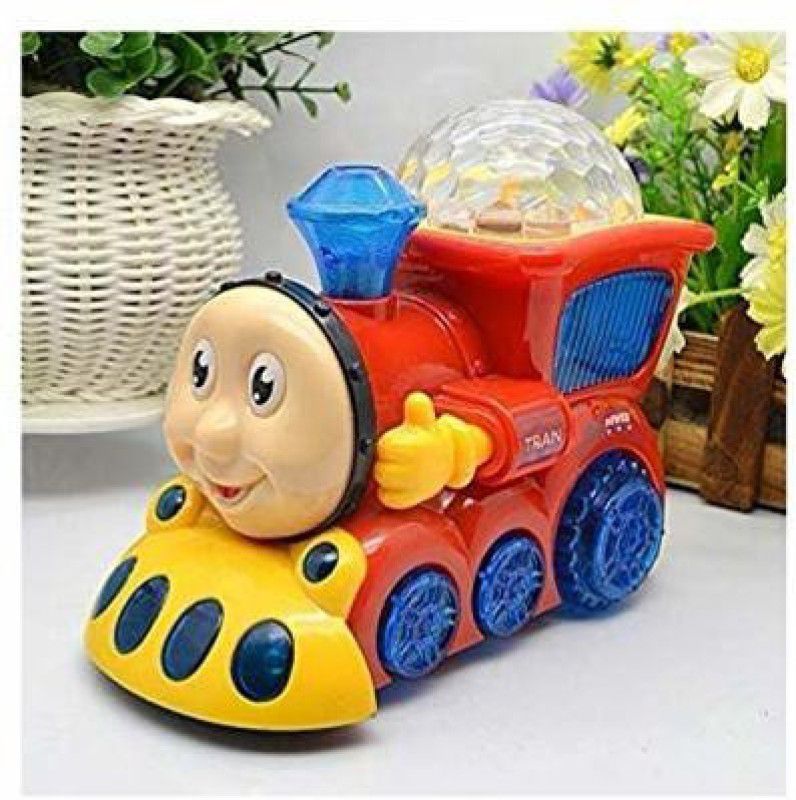 VRUX Plastic Musical Engine Train, Pack Of 1, Multicolour  (Red)