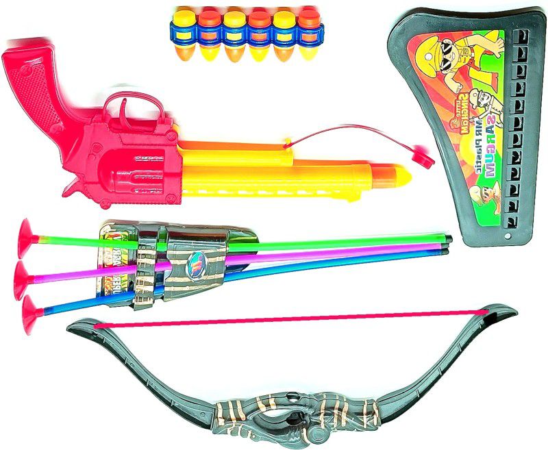 Dynamic Retail Global Gun Toys for Boys With Bullets, Archery Bow & Arrows, Blaster Guns & Darts Z7 Guns & Darts  (Multicolor)
