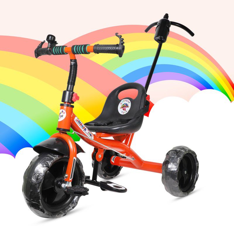 DIYANK DY ORANGE COLOR PARENT HANDLE FOR KIDS-01 Tricycle  (Orange)